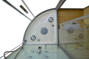 Cabina multifunctionala MO-1751W TRIO, Sauna uscata, Sauna cu aburi si cabina de dus, 180x110x223 cm, Varianta Dreapta - Img 4