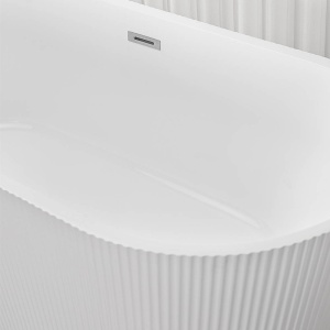 Cada De Baie Freestanding 170x75x58cm, Textura Eleganta si Linii Moderne , Culoare Alb - Img 4