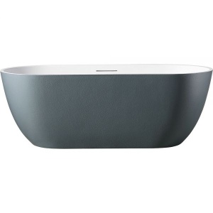 Cada De Baie Freestanding 170x75x60cm,Design Modern , Strat Abraziv , Culoare Albastru Gri/Alb