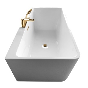 Cada de baie freestanding cu baterie crom inclusa, dimensiuni 170X80X58CM - Img 5