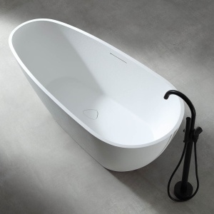 Cada De Baie Freestanding, Design Modern 170x75x60cm, Strat Abraziv , Culoare Alb - Img 3