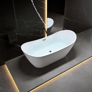 Cada de baie Rica 513D 180x80cm , Culoare Alb , Deversor Cromat - Img 2
