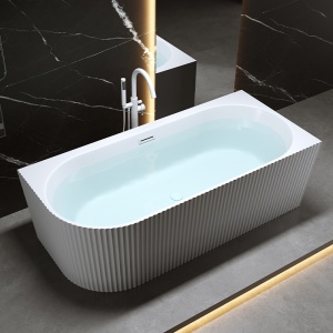 Cada de baie RIO 504A, Dimensiune 140x75cm/Dreapta, Design Elegant, Culoare Alb, Deversor Alb - Img 8