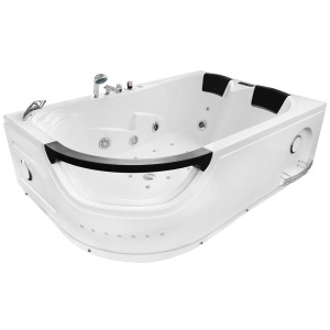 Cada de baie spa cu hidromasaj montare dreapta 180x120x63 cm alba - Img 1