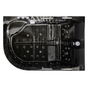 Cada de baie VENEZIA 761 Cu Hidromasaj 180x120cm, Culoare Black Wave/Dreapta - Img 4