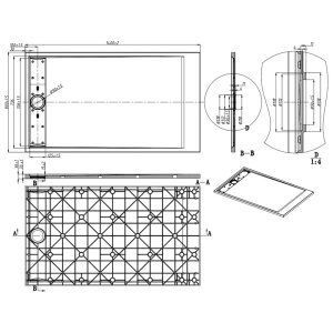 Cadita de dus dreptunghiulara slim imitatie piatra Deko 140 x 80 cm gri - Img 10