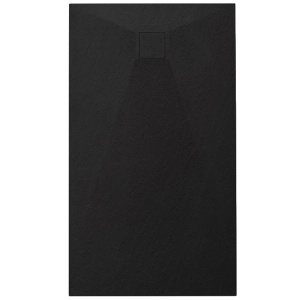 Cadita de dus dreptunghiulara slim imitatie piatra Riko 120 x 70 cm neagra - Img 11