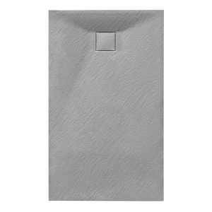 Cadita de dus dreptunghiulara slim imitatie piatra Riko 90 x 70 cm gri - Img 1