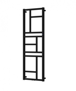 Calorifer de baie Portprosop 114x50cm, Rockwall Black, Culoare Negru Satinat