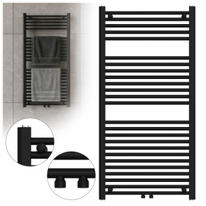 Calorifer vertical CORSO-BL-1 pentru baie 120x60, negru - Img 8