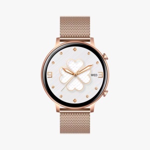 Ceas Smartwatch SeveShop, Rezistent la Apa, Notificari Apeluri, SMS si Social Media, Monitorizare Activitati Fizice, Somn, Ritm Cardiac si Pedometru, Player Muzica, Ecran Tactil si Autonomie Extinsa, Design Elegant, Gold - Img 3