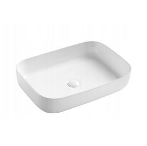 Chiuveta de blat PRO KAYA SLIM, Dimensiuni 60 x 42 x 14 cm, Forma Dreptunghiulara, Ceramica sanitara, Fara gaura baterie, Alb - Img 4