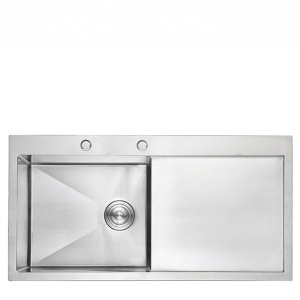 Chiuveta de bucatarie Milos CH cu o singura cuva, otel inoxidabil, cu gaura de baterie, dimensiune 78x48 cm - Img 1