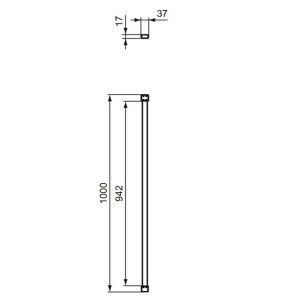 Consola sustinere dreapta pentru dus 100cm Ideal Standard Connect 2 - Img 4