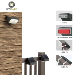 Lampa Solara De Exterior LED, NeoSimply, 1000 Lumens, 10W, 20 led-uri, IP65, cu senzor de proximitate si 3 moduri smart de operare - Img 3