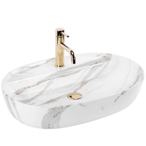 Lavoar De Blat Rea Aura 61cm,Design Modern, Imitatie de piatra,Shiny Aiax - Img 1