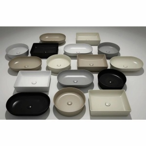 Lavoar oval negru mat Rak Feeling 55x35 cm - Img 3