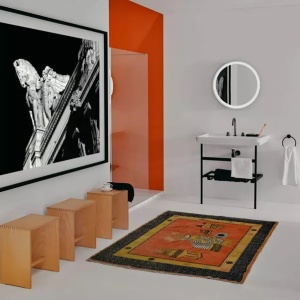 Lavoar pe mobilier Ideal Standard Atelier Calla alb lucios 87 cm cu 3 orificii baterie - Img 10