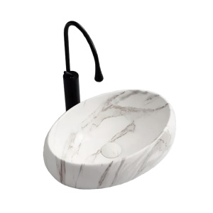 Lavoar pentru blat Marmura Mat 48x34x15 cm - Img 1