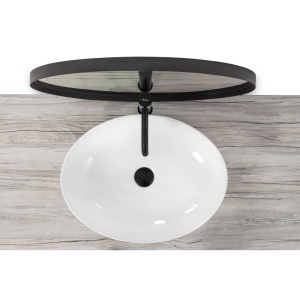 Lavoar REA CAROLA SLIM, 51.5 x 39 x 14 cm, montaj pe blat, ceramica sanitara, fara gaura baterie, Alba - Img 4