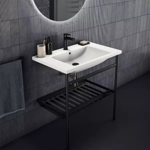 Lavoar suspendat Ideal Standard i.life B alb lucios 81 cm cu orificiu baterie si preaplin - Img 1