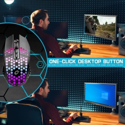 Mouse Profesional pentru Gaming & Office ODISSEY LIFE®, 8000 DPI 6 trepte, Iluminare RGB, 7 Butoane, Programabil, Black - Img 8