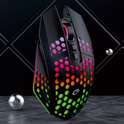 Mouse Wireless Profesional pentru Home & Office ODISSEY LIFE®, Reincarcabil, Iluminare RGB, 9 Butoane, Black - Img 6