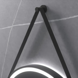 Oglinda rotunda LED suspendata pe curea 80 cm - Img 8