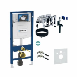 Pachet Geberit rezervor incastrat Duofix Sigma cu Kit Geberit DuoFresh cu declansare manuala cromat lucios - Img 1