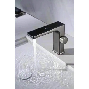 Robinet pentru lavoar FAPTER, Afisaj LCD, Culoare Negru/Gri - Img 5