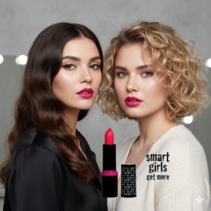 Ruj de buze cu pigment intens Smart Girls Get More, Colectia Long lasting love, rezistent la apa, Power of Love - Img 3