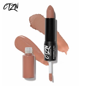 Ruj si creion de buze CTZN, Nudiversal Lip Duo, rezistent la apa, cu unt de mango salbatic, Istanbul - Img 1