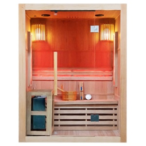 Sauna finlandeza cu temperatura inalta si soba Harvia 4.5kW pentru 3-4 persoane Kemi 150 x 120 cm