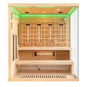 Sauna uscata cu infrarosu si piatra sarata pentru 4 persoane EP4RS stanga 175 x 140 cm