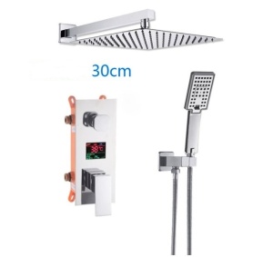 Set baterie PRO5 cu doua functii , incastrata in perete, cu para patrata, digital