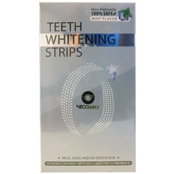 Set Benzi pentru albirea dintilor, Fara peroxid, NeoSimply, 14 plicuri, 28 strips 65 g