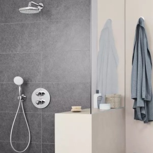 Set de dus cu porter Grohe Tempesta 100 cu 2 jeturi crom lucios - Img 2