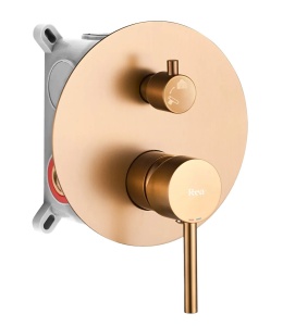 Set de dus incastrat REA Lungo, Design Elegant, Culoare Cooper Brush+Box - Img 10