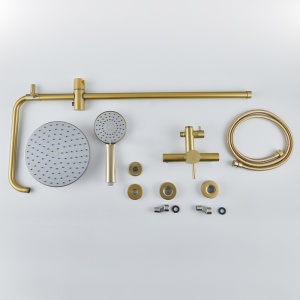 Set de dus tip ploaie Milton Auriu pentru baie - Img 11