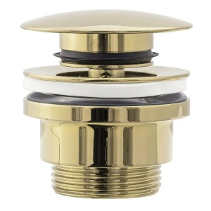 Set lavoar pe blat Rea Linda Stone piatra + baterie Lungo + ventil Click-Clack universal - Img 3