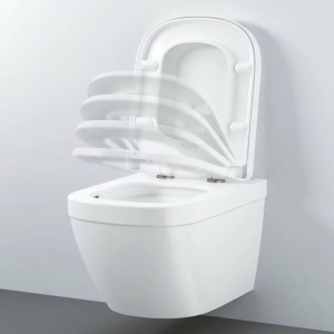 Set rezervor Grohe Rapid SL cu clapeta Skate Air crom si vas wc Grohe Euro Ceramic Triple Vortex capac soft close - Img 5
