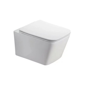 Set vas WC suspendat cu capac softclose si bideu Fluminia Paris alb - Img 4