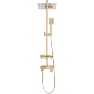 Sistem complet de dus REA JACK Gold, montaj pe perete, ploaie de dus, 3 functii, finisaj Auriu - Img 4