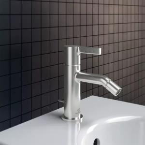 Baterie bideu Ideal Standard Atelier Joy argintiu Silver Storm cu ventil - Img 4