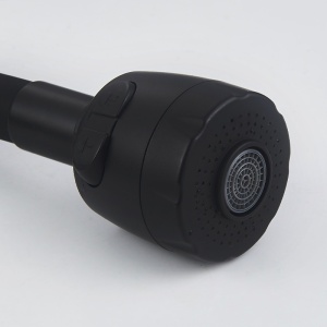 Baterie de bucatarie monocomanda cu montaj pe perete Dover cu gat flexibil negru mat - Img 3