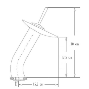 Baterie lavoar de Sticla PRO G003, Diverse Culori, Montaj pe blat, inaltime 30 cm, finisaj Negru Mat - Img 5