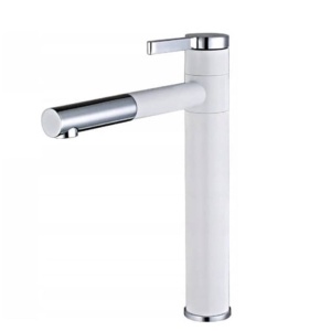 Baterie lavoar PRO ALTO High, Montaj pe chiuveta, Capat Ajustabil, inaltime 29.5cm, finisaj Alb - Img 4