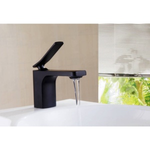 Baterie lavoar PRO NEGRO 4421BL-P Black, Montaj pe lavoar, inaltime12 cm, finisaj Negru Mat - Img 3