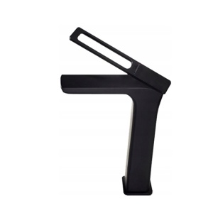 Baterie lavoar PRO Trevi, Montaj Pe Blat, Capat Fix, Inaltime 24.5 Cm, Finisaj Negru Mat