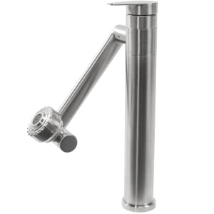 Baterie pentru baie Rea PACO Nickel Brush INOX High - Img 5